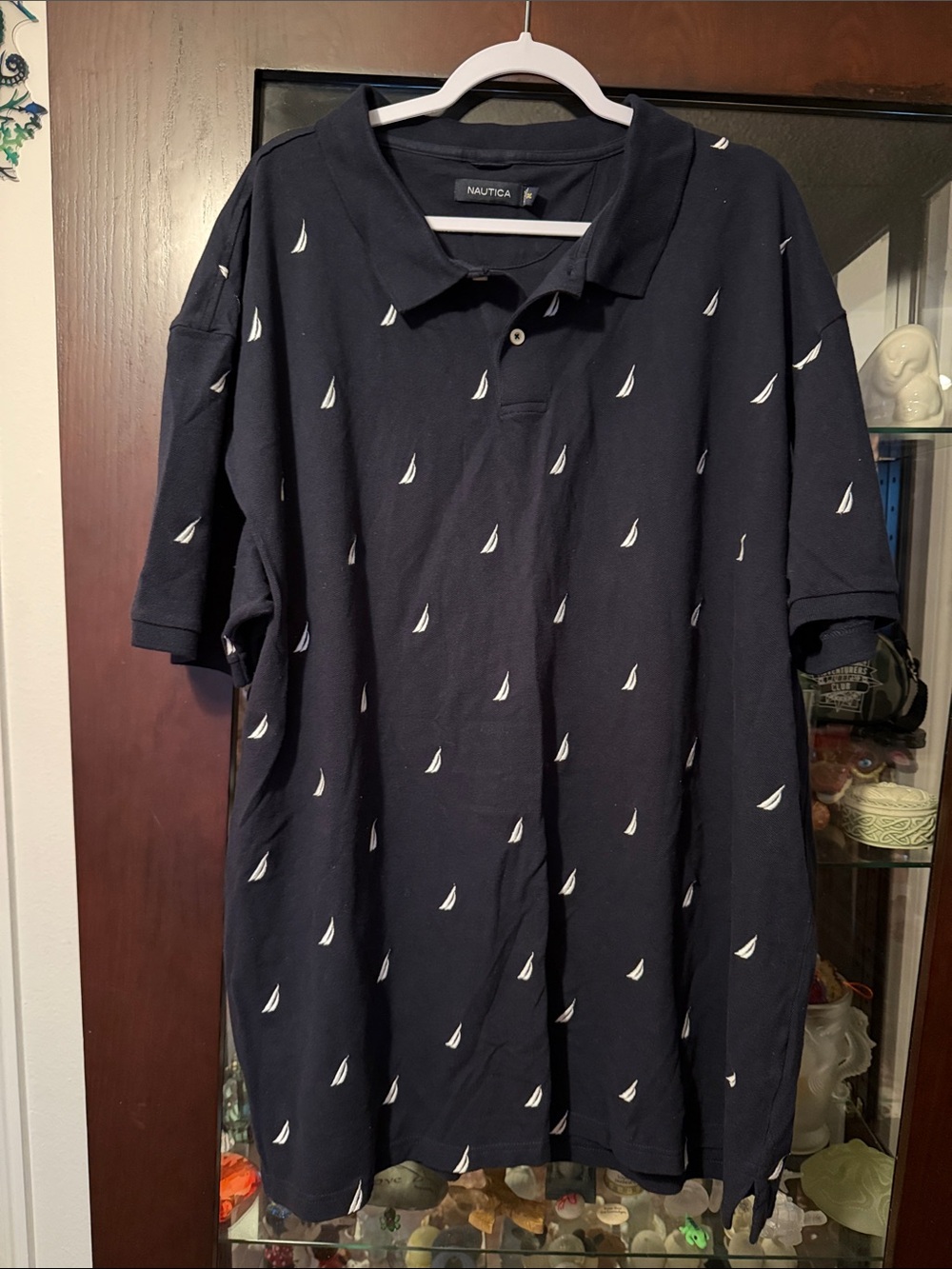 Nautica Navy Polo with White Sail Embroidery